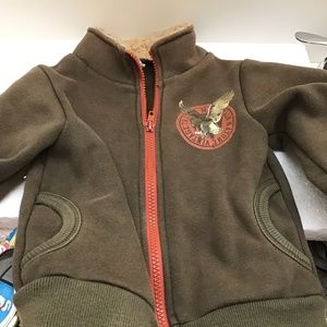 Vintage Childs Jacket Zipper Green Outdoors Designer Sug Size 7